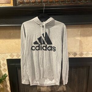Adidas Gray Hoodie with Black Logo